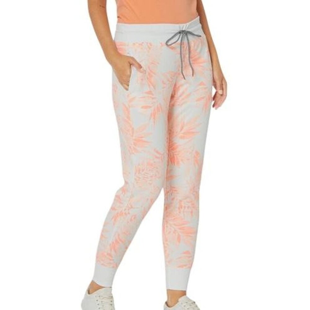 Columbia Slack Water French Terry Joggers Leaf Palm Print Women Large